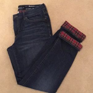 Eddie Bauer Flannel Lined Boyfriend Fit Jeans
